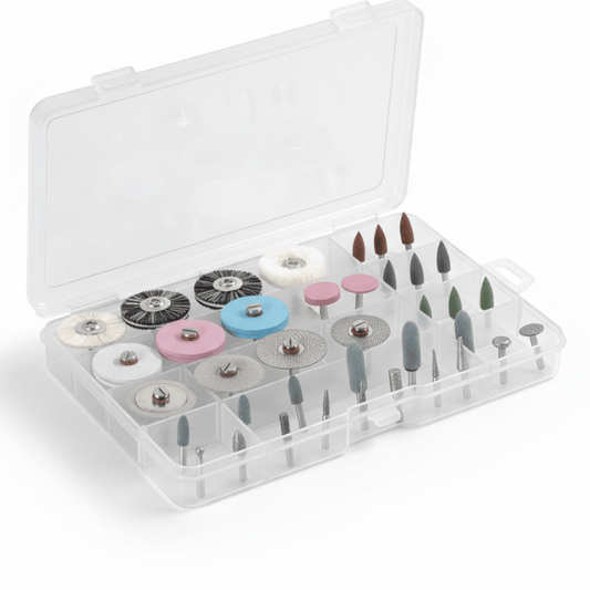 Polishing and Finishing Kit for Prosthetics with 38 Pieces