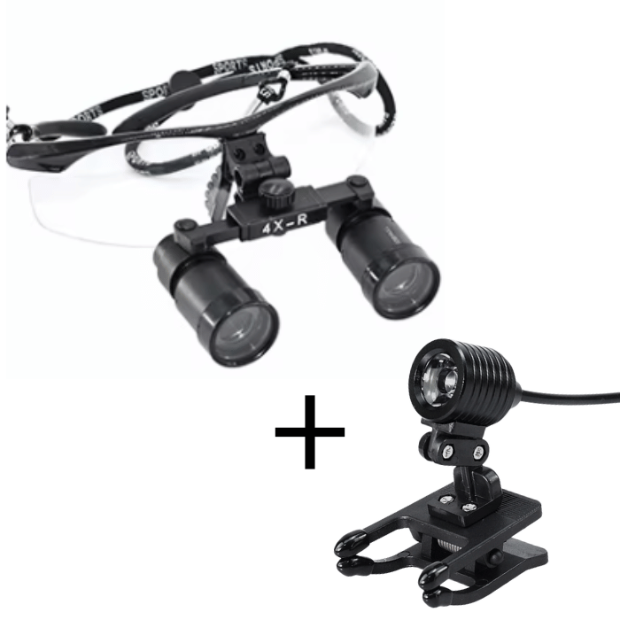 Macro Vision Loupe with Headlight and 4x Lenses