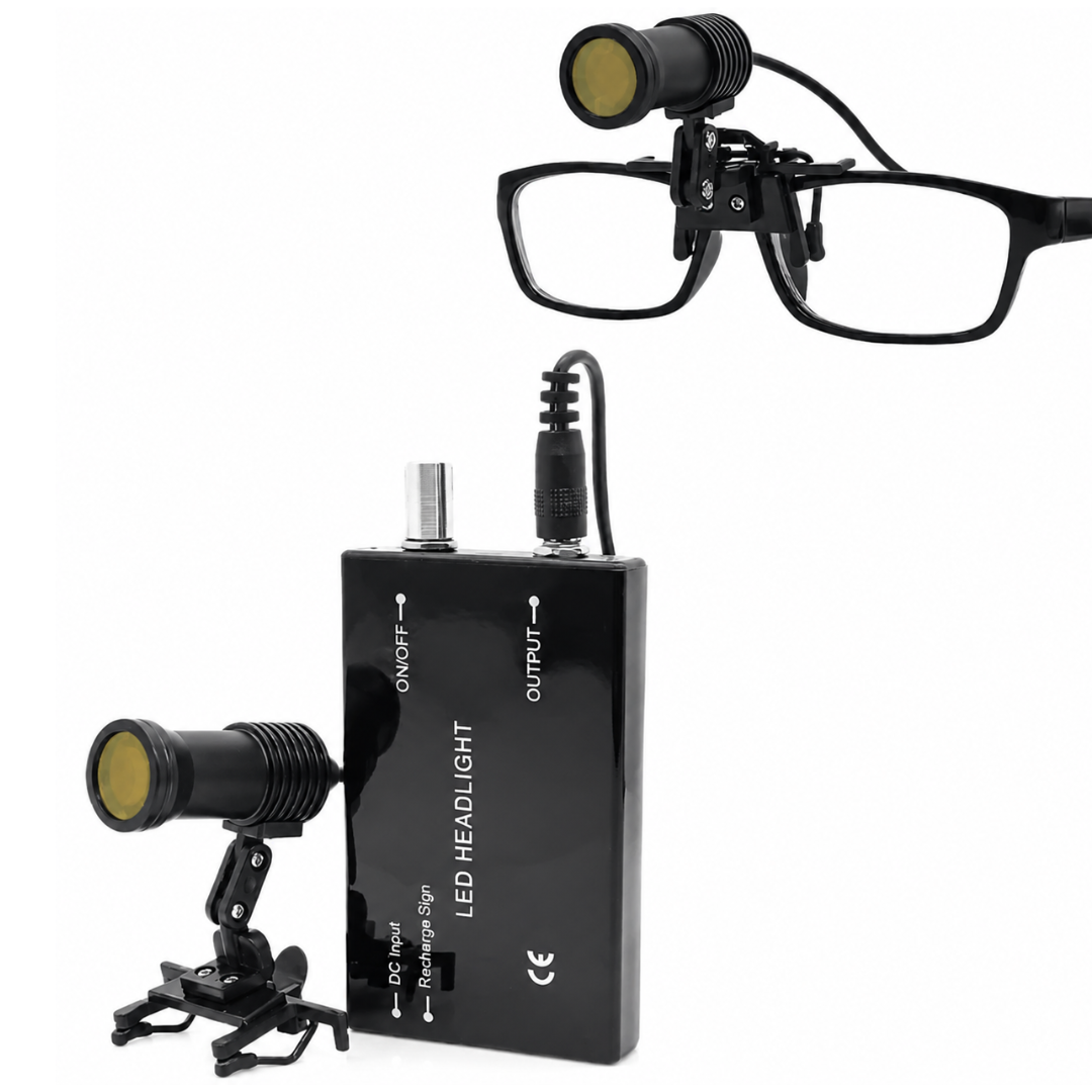 X1 Headlight with Support for Use with Loupes and Glasses
