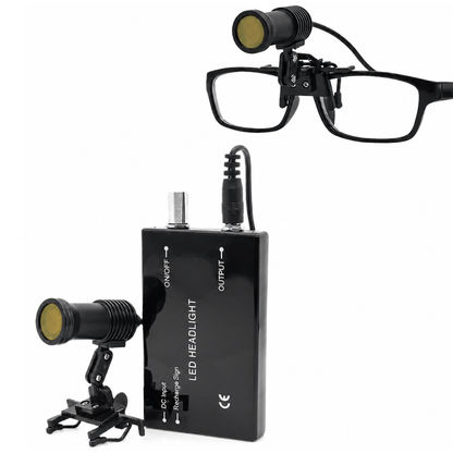 X1 Headlight with Support for Use with Loupes and Glasses