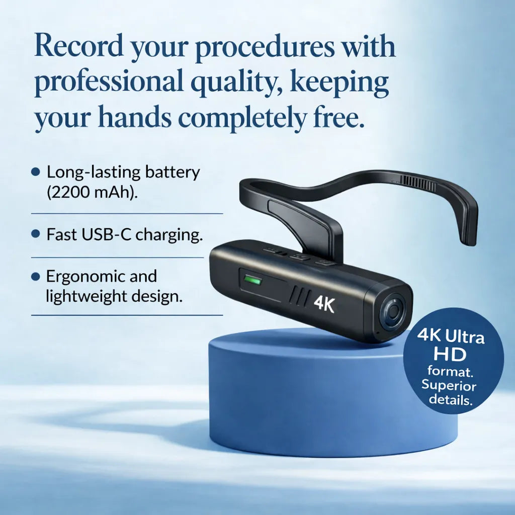 Record your procedures in professional quality — keeping your hands completely free