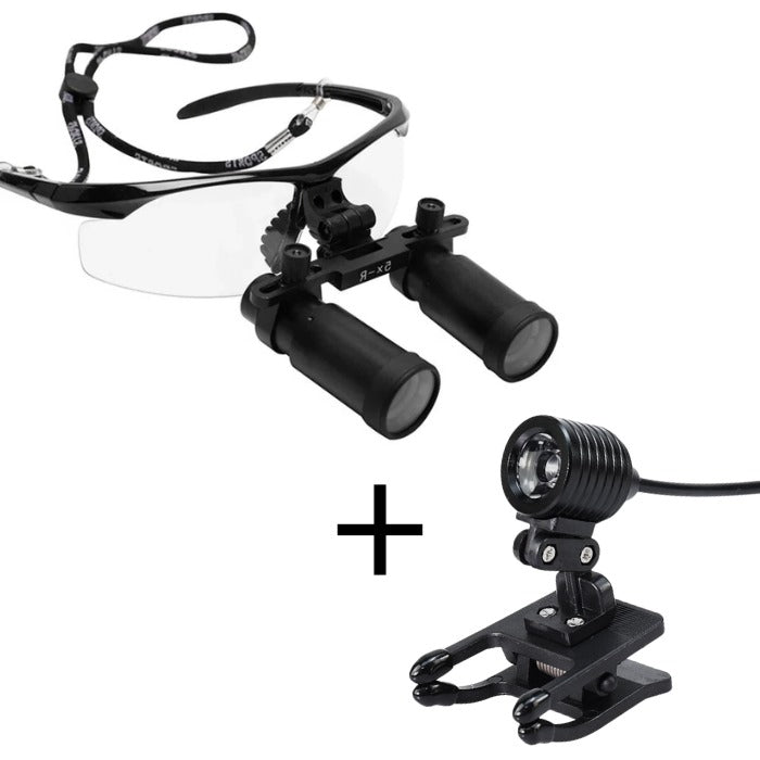 Macro Vision Loupe with Headlight and 4x/5x Lenses 